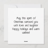 Elegante Vintage Londen Kerst Feestdagenkaart (Achterkant)