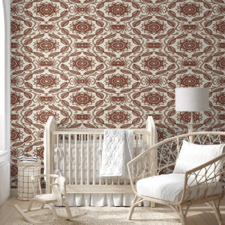 Elegante Vintage Lotus Mandala Bloempatroon  Behang