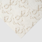 Elegante Vintage Mannelijke Strikken Beige Toile Tissuepapier (Detail)