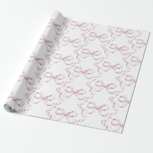 Elegante Vintage Meisjesachtige Preppy Strikken Ro Cadeaupapier