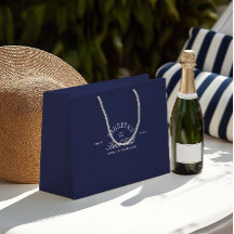 Elegante vintage navyblauwe vrijgezellenfeestcadea