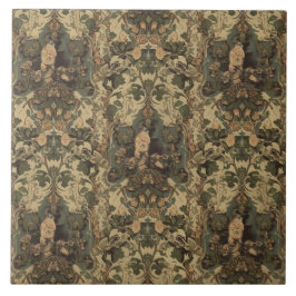 Elegante Vintage Nieuwe Bloemrijke Vogels Tegeltje