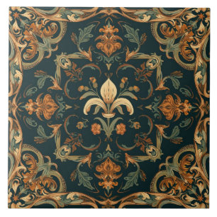 Elegante Vintage Nieuwe Bloemrijke Vogels Tegeltje