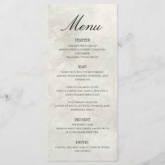 Elegante vintage olieverfschildering bruiloft menu