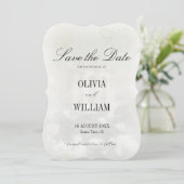 Elegante vintage olieverfschildering bruiloft save the date (Staand voorkant)