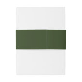 Elegante Vintage Olijfgroene Bruiloft Uitnodigingen Wikkel (Achterkant Voorbeeld)