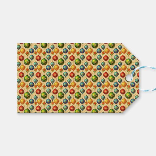 Elegante Vintage Ornamenten Cadeaulabel (Voorkant (Horizontaal))