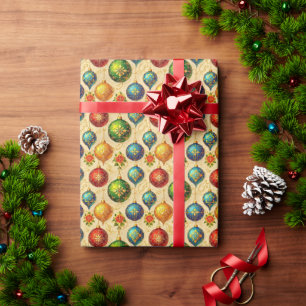 Elegante Vintage Ornamenten Cadeaupapier