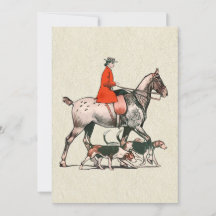 Elegante Vintage Paardrijder met Jachthonden