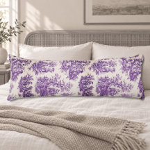 Elegante vintage paarse toile de jouy