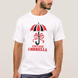 Elegante Vintage Paraplu met Strikontwerp T-shirt