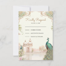 Elegante Vintage Pauw Indiase Paleis Bruiloft