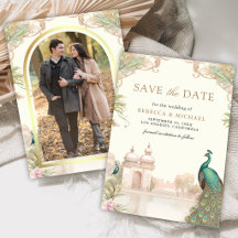 Elegante Vintage Pauw Indiase Paleis Huwelijk