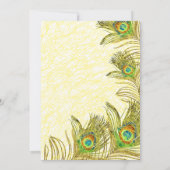 Elegante Vintage Pauw Kaart (Achterkant)