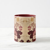 Elegante Vintage Persbloem Ombre Mok (Midden)