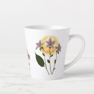 Elegante Vintage Perzikroos Vlinder Kleine  Latte Mok