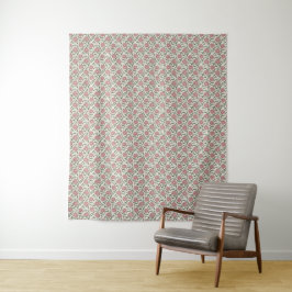 Elegante Vintage Pioen & Mosachtige Wing Waterverf Wandkleed