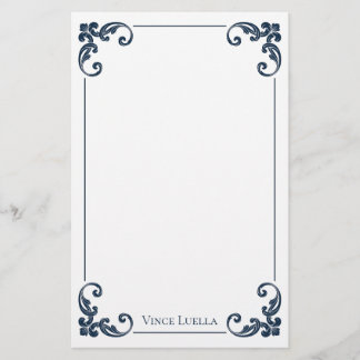 Elegante Vintage Rand Klassieker Briefpapier