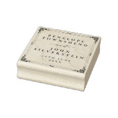 Elegante Vintage Rand Naam Datum Trouwen Rubberstempel (Stempel)