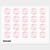 Elegante vintage rococo krullen bedankt sticker (Vel)