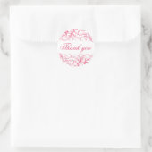 Elegante vintage rococo krullen bedankt sticker (Tas)