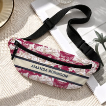 Elegante vintage rode meer toile de jouy monogram 