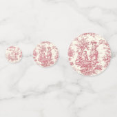 Elegante vintage rode toile de jouy confetti (Voorkanten)