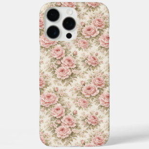 Elegante Vintage Roos Naadloos Bloemmotief iPhone 16 Pro Max Hoesje