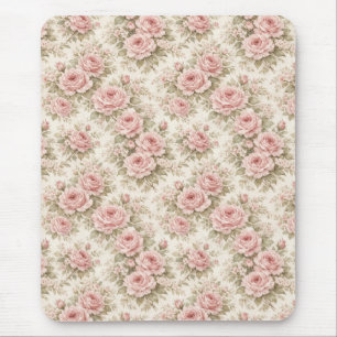 Elegante Vintage Roos Naadloos Bloemmotief Muismat