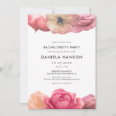 Elegante vintage roze vrijgezellenfeest kaart (Voorkant)