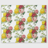 Elegante Vintage Rozen Bloemengeschenk  Cadeaupapier (Vlak)