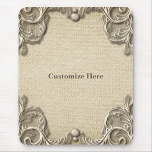 Elegante Vintage Rustieke Jute Kanten Westerse Gla Muismat