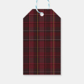 Elegante vintage Schotse ruit kerstcadeautag Cadeaulabel (Achterkant)