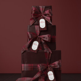 Elegante vintage Schotse ruit Kerstmis Satijnen Lint