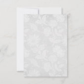 Elegante Vintage Script en Kant Bruiloft RSVP Kaartje (Achterkant)