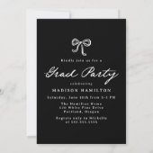 Elegante Vintage Script Foto Afstudeerfeest Kaart (Achterkant)