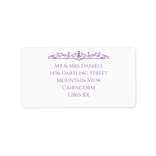 Elegante vintage script retouradres sticker (Voorkant)