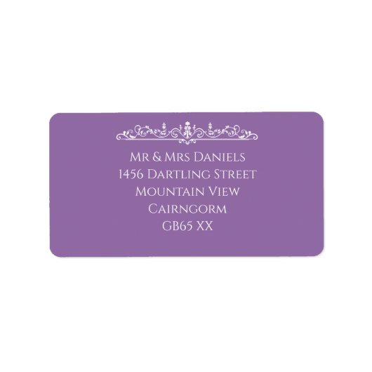 Elegante vintage script retouradres sticker (Voorkant)