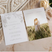 Elegante Vintage Sepia Bruiloft Kaart