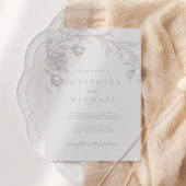 Elegante Vintage Sepia Bruiloft Kaart
