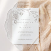 Elegante Vintage Sepia Bruiloft Kaart