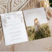 Elegante Vintage Sepia Bruiloft Kaart