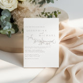 Elegante Vintage Sepia Bruiloft Kaart