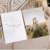 Elegante Vintage Sepia Bruiloft Kaart