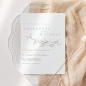 Elegante Vintage Sepia Bruiloft Kaart