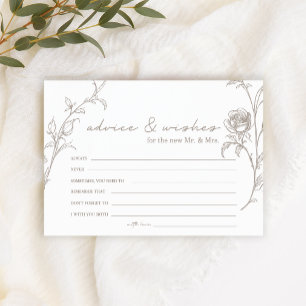 Elegante Vintage Sepia Huwelijksadvies & Wensen Ka Briefpapier