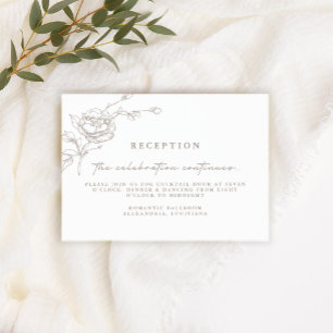 Elegante Vintage Sepia Huwelijksontvangstkaarten RSVP Kaartje