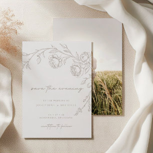Elegante vintage sepia save-the-date voor de avond save the date