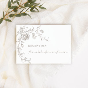 Elegante Vintage Sepia Trouwreceptiekaarten RSVP Kaartje