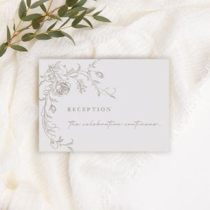 Elegante Vintage Sepia Trouwreceptiekaarten RSVP Kaartje